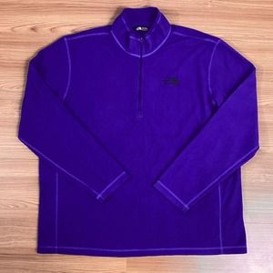 The North Face Mens Size XXL 1/4 Zip Fleece Long Sleeve Pullover Sweater Blue
